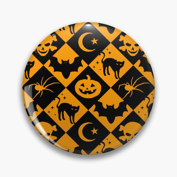 Item preview, Halloween Black Orange Harlequin Pattern designed and sold by ArtVixen.