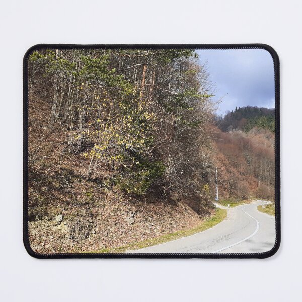 Item preview, Mountain Forest Road at Summer – Peaceful Nature from Romania designed and sold by MSMPrintDesign.