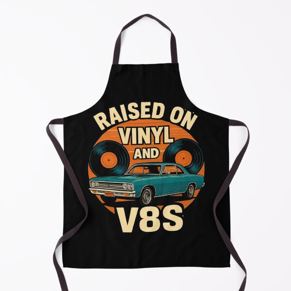 Item preview, Raised On Vinyl and V8s Funny Gift For Vinyl Collectors And Muscle Car Fans designed and sold by WearFine.