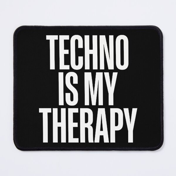 Item preview, Techno Is My Therapy Minimalist Rave Typography designed and sold by SPAZE-Typo.