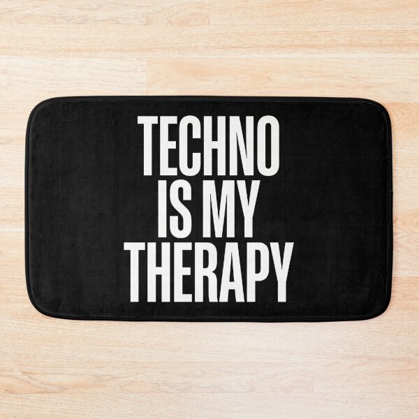 Item preview, Techno Is My Therapy Minimalist Rave Typography designed and sold by SPAZE-Typo.