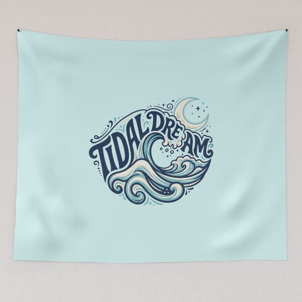 Item preview, Tidal Dream – Groovy Coastal Word Design designed and sold by Sea Gem.