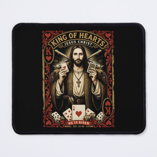 Item preview, Jesus King of Hearts Religious Christian Design for Card Games Lover designed and sold by Redgiant87x.