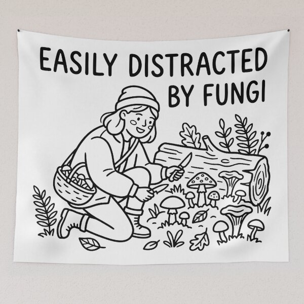 Item preview, Easily Distracted By Fungi Cute Mushroom Foraging designed and sold by TobattoVision Commodities.