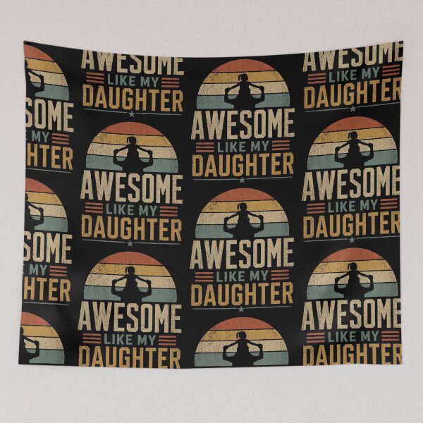 Item preview, Awesome Like My Daughter Retro Vintage Dad Daughter Silhouette Gift designed and sold by 519xdesign.