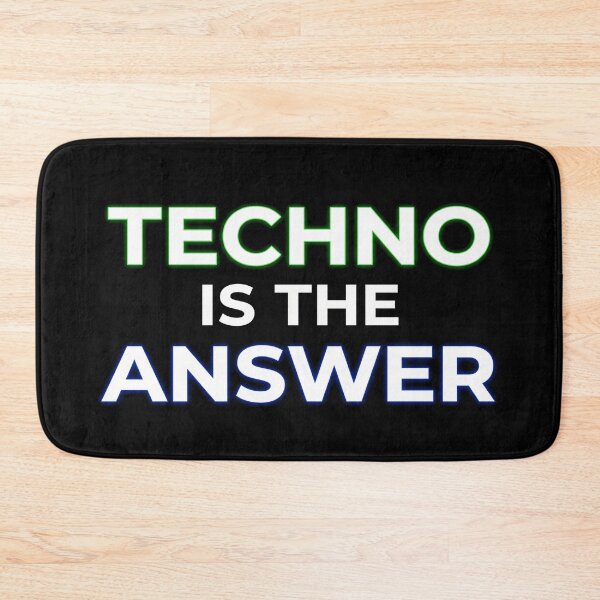 Item preview, Techno Is The Answer Underground Rave EDM designed and sold by SPAZE-Typo.