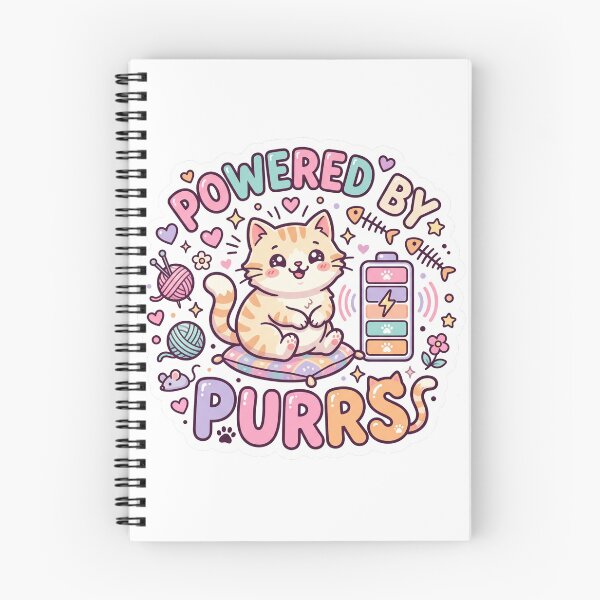 Item preview, Powered By Purrs Cute Cat Lover Design designed and sold by Pixel Analytics.
