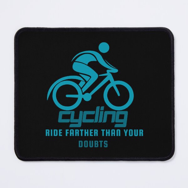 Item preview, Ride Farther Than Your Doubts Cycling Quote designed and sold by LoudVictory.