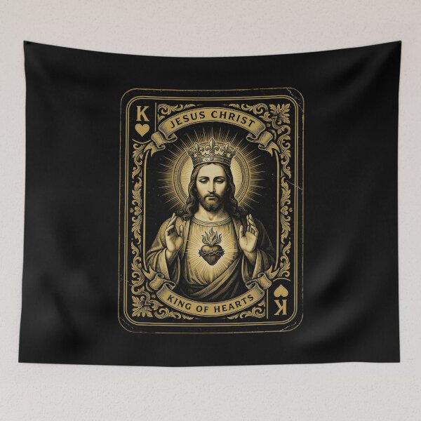 Item preview, Jesus King of Hearts Christian Faith Graphic for Card Games Lovers designed and sold by Redgiant87x.