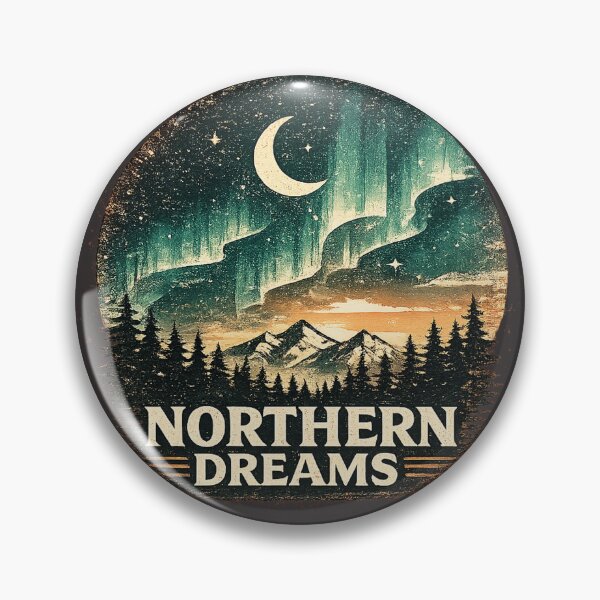 Item preview, Northern Dreams Vintage Aurora Wilderness Graphic designed and sold by JustResultsCo.