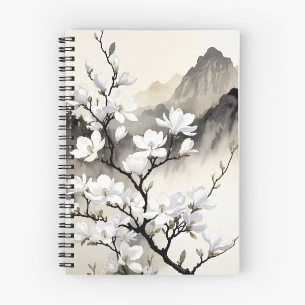 Item preview, White Magnolia Blossoms in Misty Mountains designed and sold by TOM JACK.