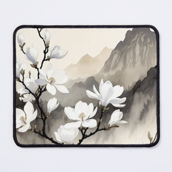 Item preview, White Magnolia Blossoms in Misty Mountains designed and sold by TOM JACK.