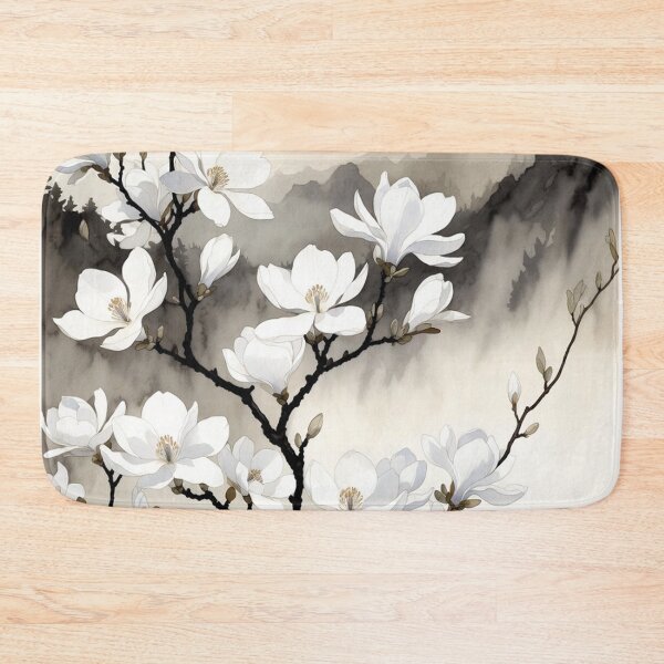 Item preview, White Magnolia Blossoms in Misty Mountains designed and sold by TOM JACK.