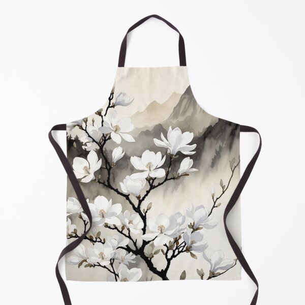 Item preview, White Magnolia Blossoms in Misty Mountains designed and sold by TOM JACK.