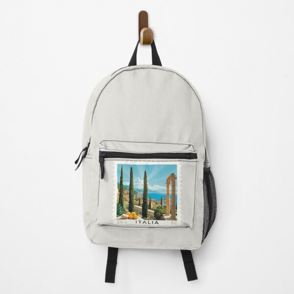 Item preview, Italy Postage Stamp Art – Italian Culture, Mediterranean Beauty & Travel Illustration designed and sold by Timeless Decor.