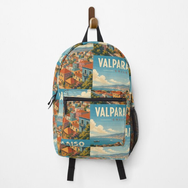 Item preview, Valparaíso in Chile, Vintage Art Travel Landscape designed and sold by MaateoDesign.