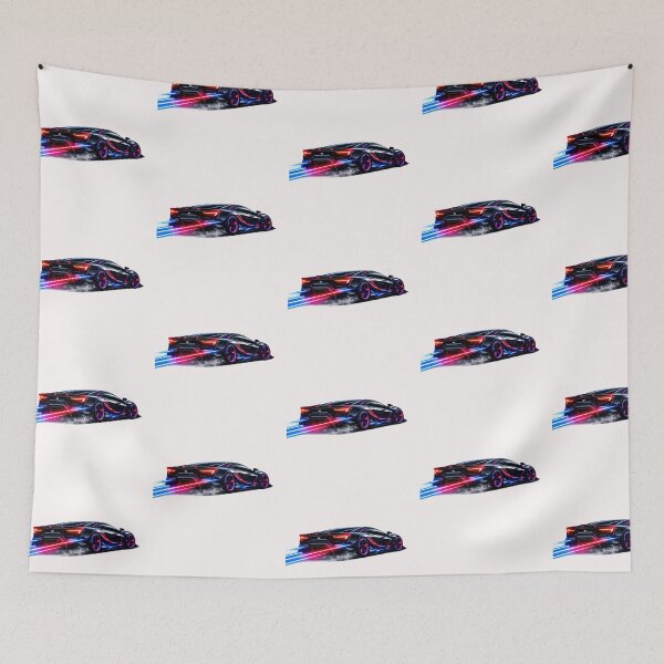 Item preview, Futuristic Neon Cyberpunk Car – Tokyo Night Drive designed and sold by miraldymelody.