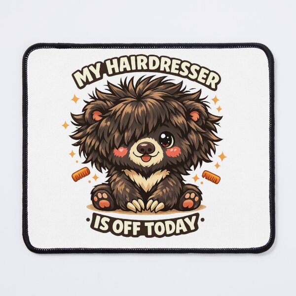 Item preview, Kawaii Sloth Bear – My Hairdresser Is Off Today | Funny Bad Hair Day Animal designed and sold by MarekoraStudio.