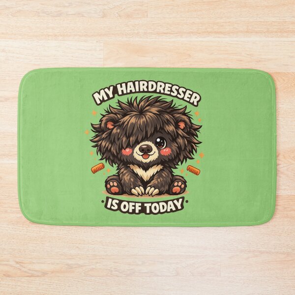 Item preview, Kawaii Sloth Bear – My Hairdresser Is Off Today | Funny Bad Hair Day Animal designed and sold by MarekoraStudio.