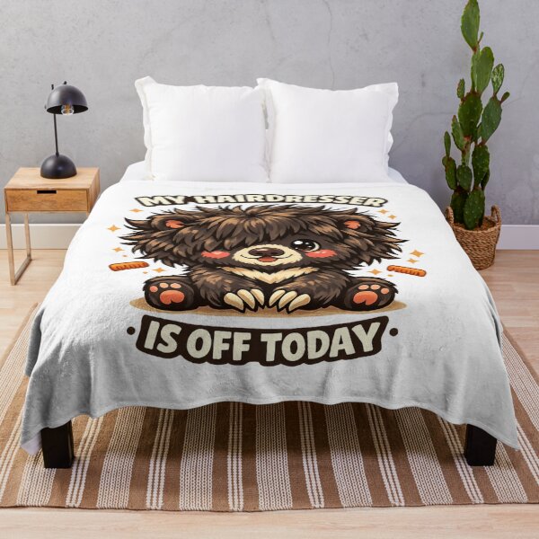 Item preview, Kawaii Sloth Bear – My Hairdresser Is Off Today | Funny Bad Hair Day Animal designed and sold by MarekoraStudio.