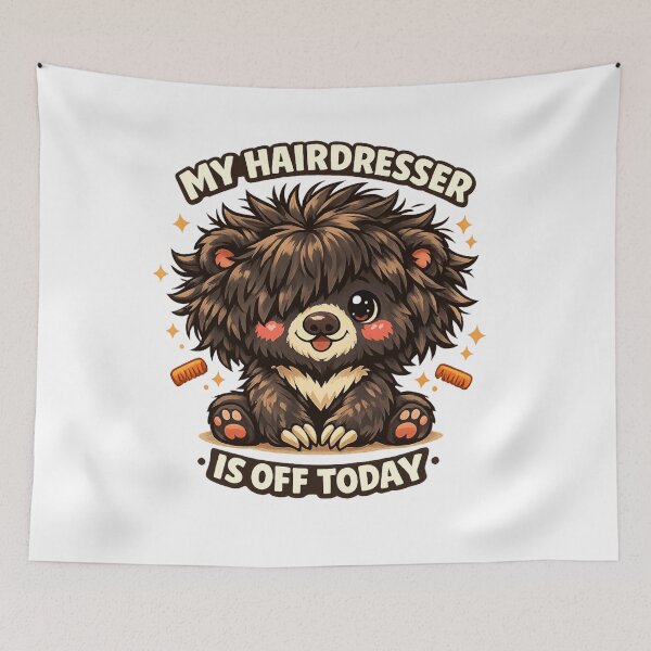 Item preview, Kawaii Sloth Bear – My Hairdresser Is Off Today | Funny Bad Hair Day Animal designed and sold by MarekoraStudio.