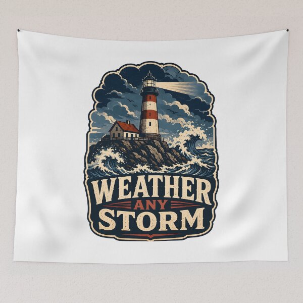 Item preview, Weather Any Storm Vintage Lighthouse designed and sold by Mr Lee.