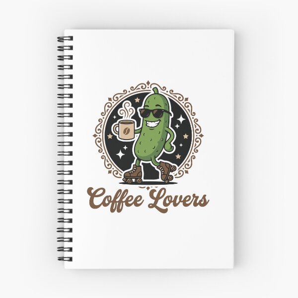 Item preview, Coffee Lovers Cool Pickle Vector designed and sold by FlatInkStudio.