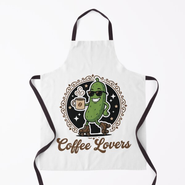 Item preview, Coffee Lovers Cool Pickle Vector designed and sold by FlatInkStudio.