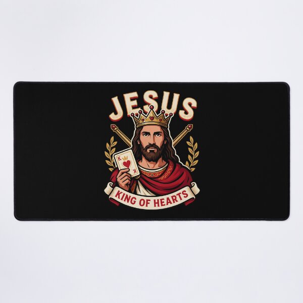 Item preview, Jesus King of Hearts Christian Religious Gift for Card Games Lover designed and sold by Redgiant87x.