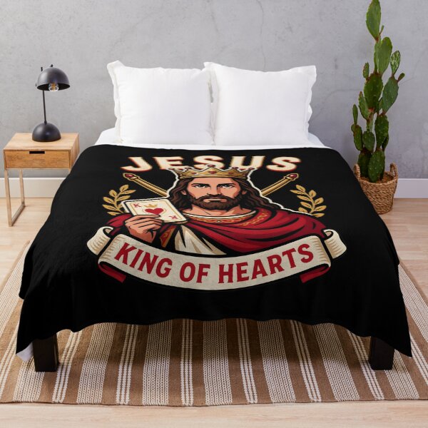 Item preview, Jesus King of Hearts Christian Religious Gift for Card Games Lover designed and sold by Redgiant87x.