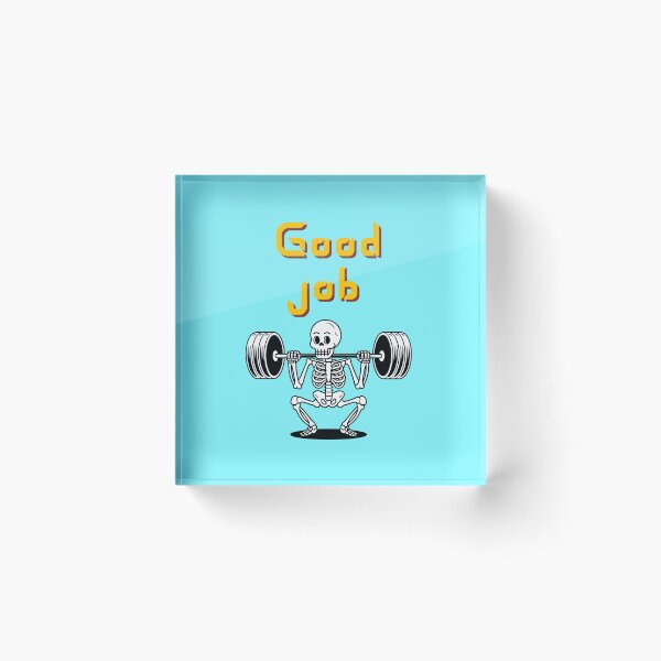 Item preview, Good Job Weightlifting Skeleton Funny Gym Workout designed and sold by creativerooney.