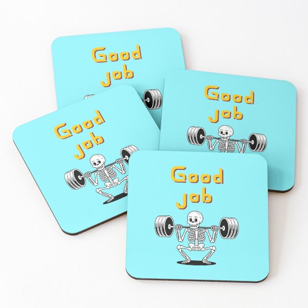 Item preview, Good Job Weightlifting Skeleton Funny Gym Workout designed and sold by creativerooney.