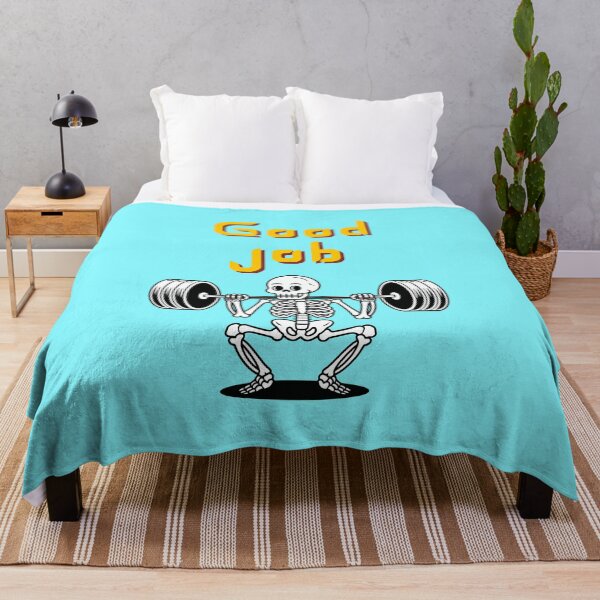 Item preview, Good Job Weightlifting Skeleton Funny Gym Workout designed and sold by creativerooney.