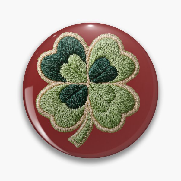 Item preview, Lucky Four Leaf Clover Embroidery designed and sold by MegaNovaArt.