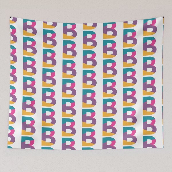 Item preview, Retro Color Block Letter B – Geometric Initial Monogram Design designed and sold by Fontaine Color Co..