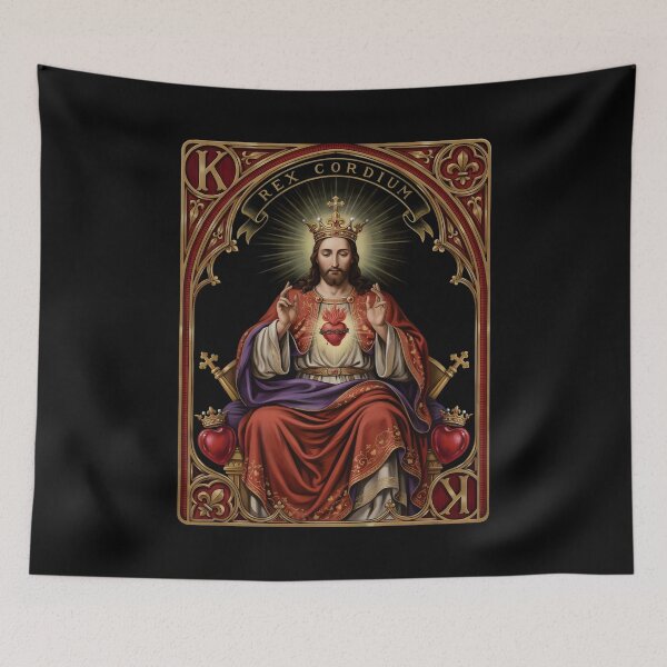 Item preview, Jesus King of Hearts Faith Inspired Religious Design for Christians designed and sold by Redgiant87x.