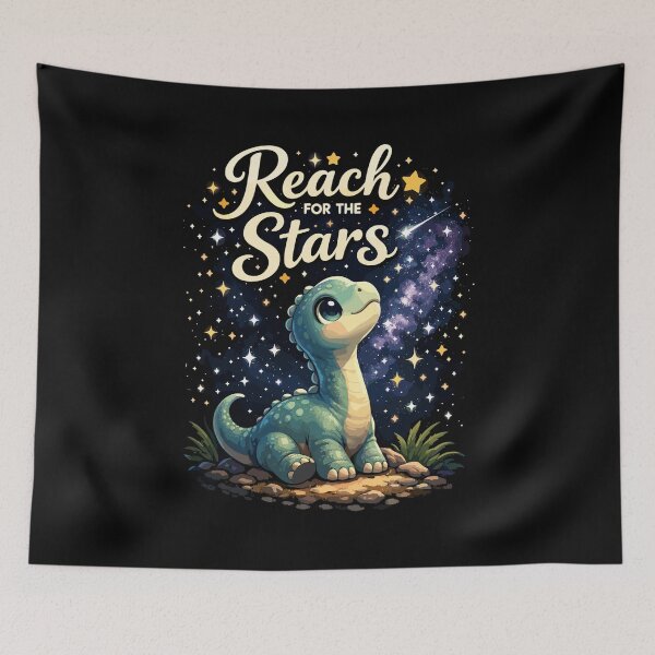 Item preview, Reach for the Stars – Cute Brachiosaurus designed and sold by Pineapple-Tree.