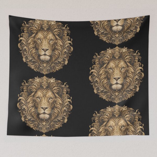Item preview, Ornate Vintage Lion Portrait Illustration designed and sold by SRY SHOP.