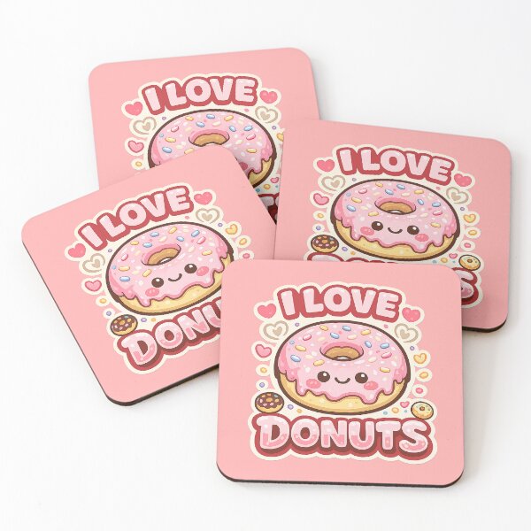 Item preview, I Love Donuts Cute Kawaii Dessert Lover designed and sold by Magmashup.