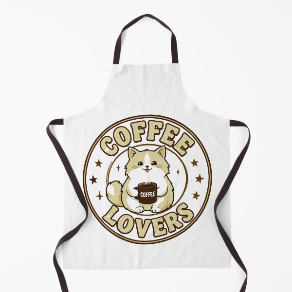 Item preview, Coffee Lovers Cute Cat Vector designed and sold by FlatInkStudio.