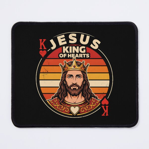 Item preview, Jesus King of Hearts Christian Card Games Lover designed and sold by Redgiant87x.