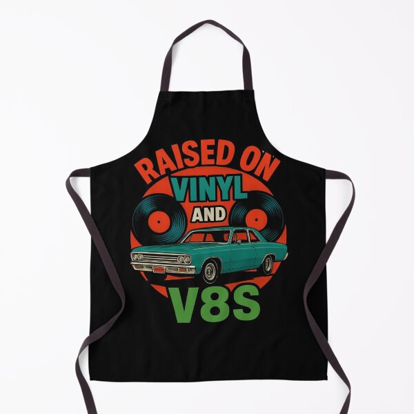 Item preview, Raised On Vinyl and V8s Funny Gift For Vinyl Collectors And Muscle Car Fans designed and sold by WearFine.