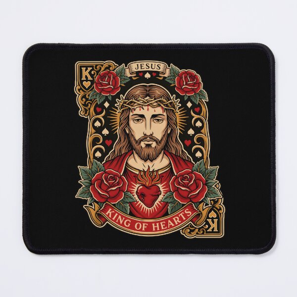 Item preview, Jesus King of Hearts Religious Artwork with Christian Card designed and sold by Redgiant87x.