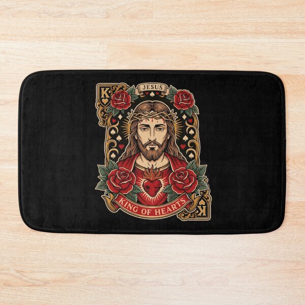 Item preview, Jesus King of Hearts Religious Artwork with Christian Card designed and sold by Redgiant87x.