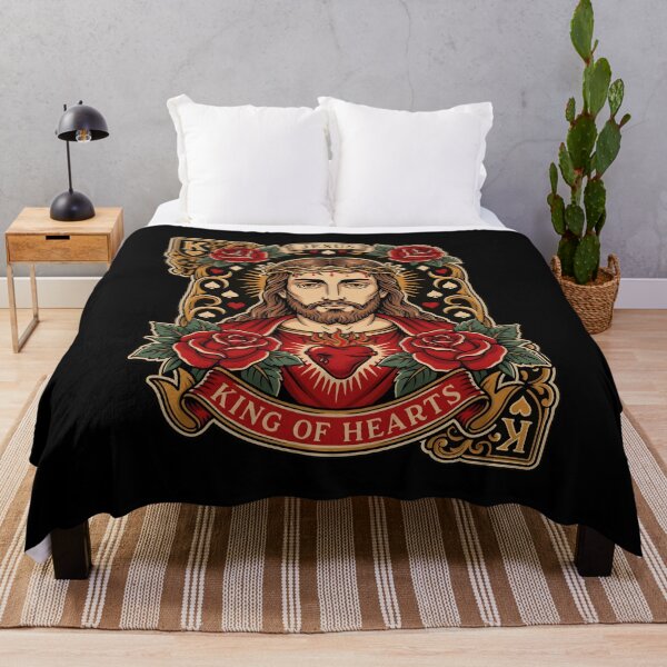 Item preview, Jesus King of Hearts Religious Artwork with Christian Card designed and sold by Redgiant87x.