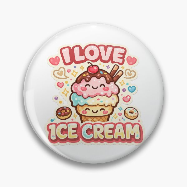 Item preview, I Love Ice Cream Cute Summer Dessert Design designed and sold by Gift Phrase Studio.