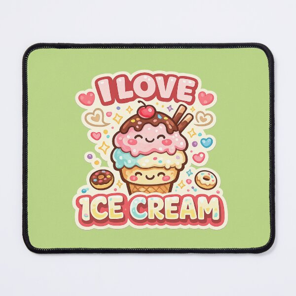 Item preview, I Love Ice Cream Cute Summer Dessert Design designed and sold by Gift Phrase Studio.