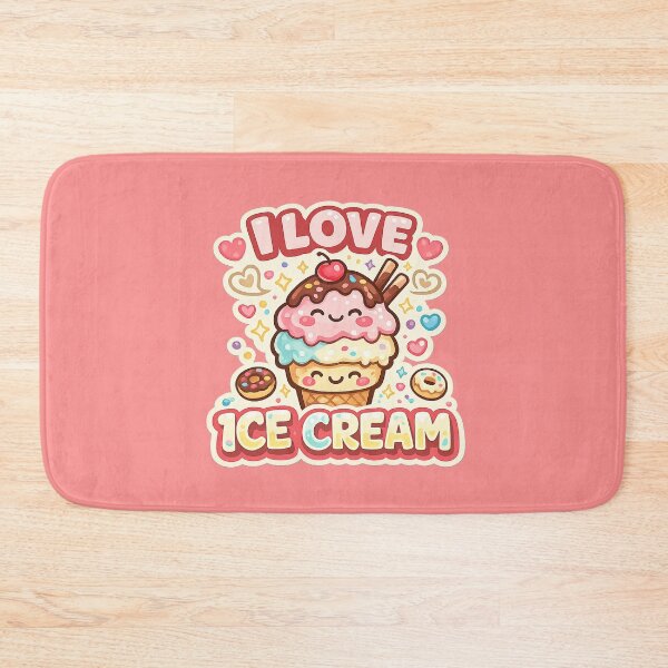 Item preview, I Love Ice Cream Cute Summer Dessert Design designed and sold by Gift Phrase Studio.