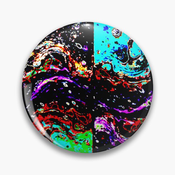 Item preview, cosmic waves round E2 colorful geometric abstract design designed and sold by SmashingDeals.