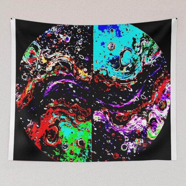 Item preview, cosmic waves round E2 colorful geometric abstract design designed and sold by SmashingDeals.